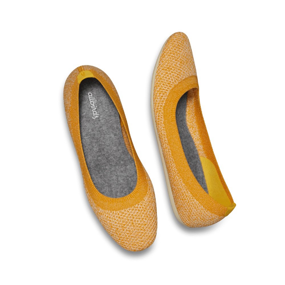 Allbirds Women\'s Flats Yellow - Tree Breezers - 61207JOZS